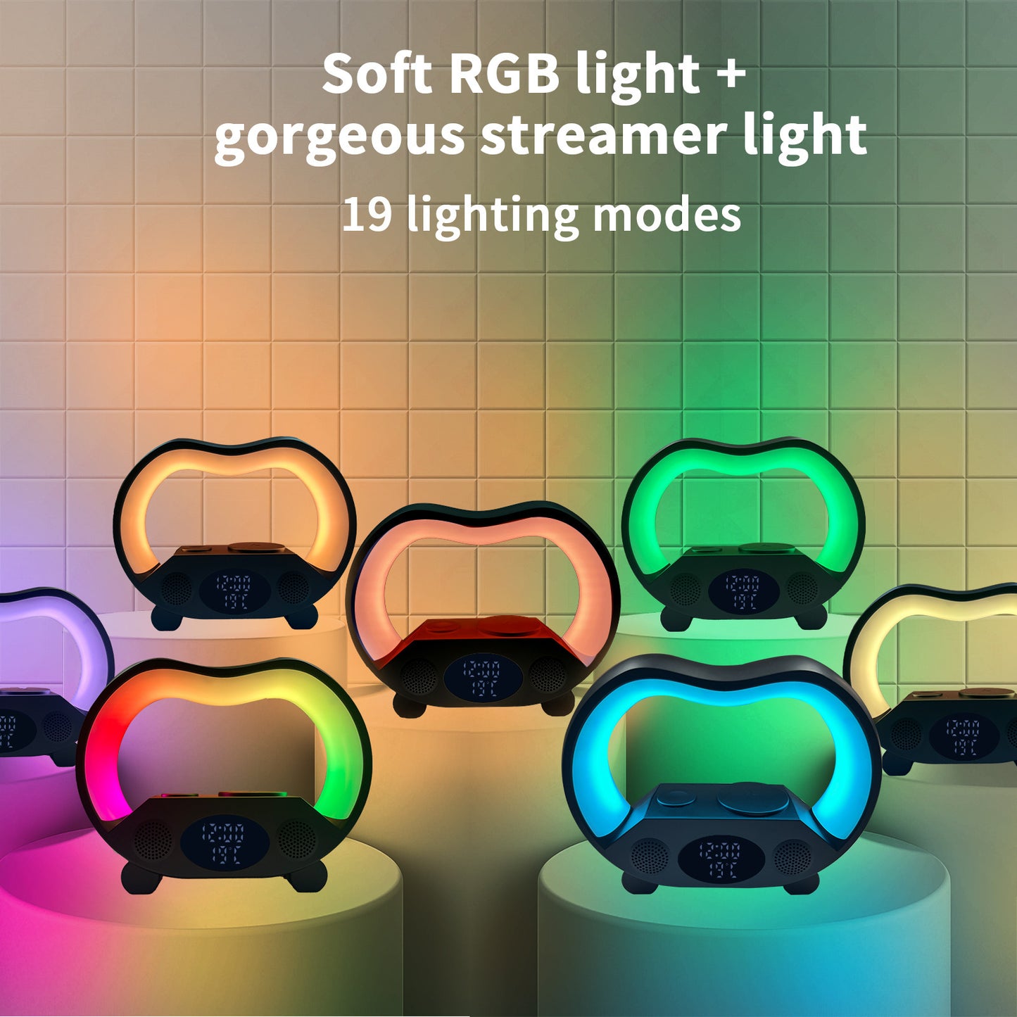 6-in-1 Smart LED Table Lamp with Bluetooth Speaker, Wireless Charger, Ambient Night Light & Remote Control – 2024 Multi-Function Desk Companion